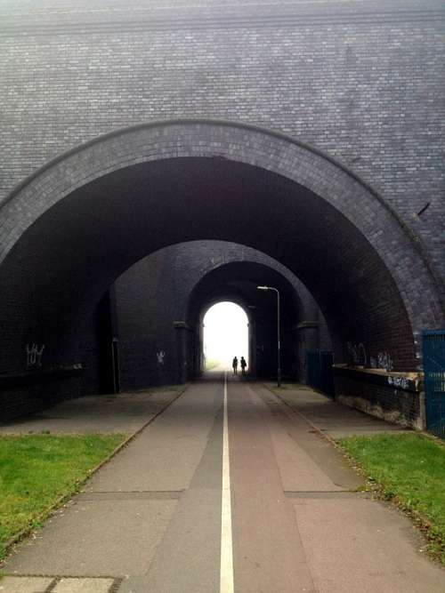 Tunnel Path Strangers People Light Corridor