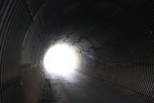 Tunnel Light Corrugated Sheet Away Underpass Hell