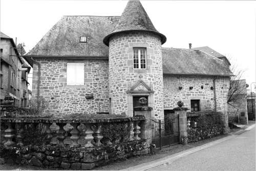 Turret Stone House Black And White Ancient House
