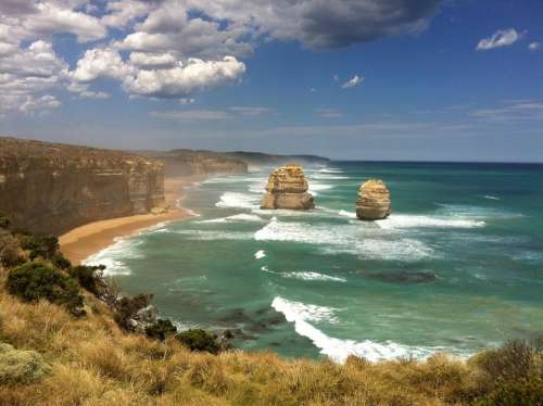 Twelve Apostles Australia Ocean Coast Shore Rocks
