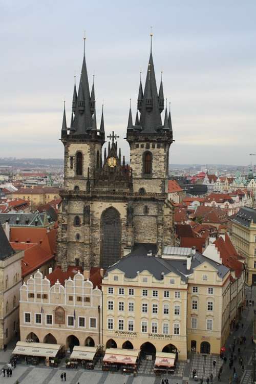 Týn Church Church Church Steeples Prague City