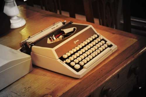Typewriter Alphabet Antique Character Equipment