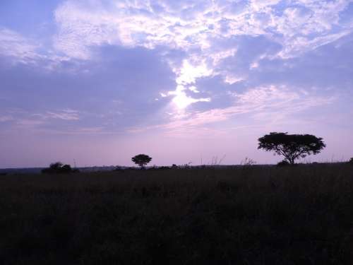 Uganda Twilight Landscape
