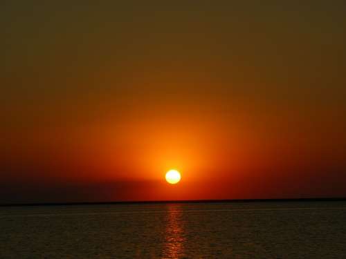 Ukraine Sea Sunset Loneliness Twilight