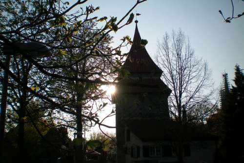 Ulm Setting Sun Twilight Tower