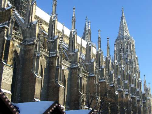 Ulm Cathedral South Side Choir Towers Gothic