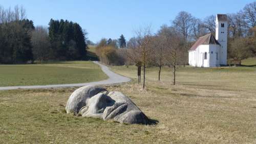 Upper Bavaria Denklingen Rock Face The Lost Face