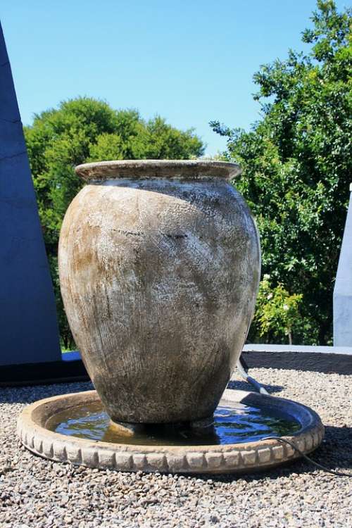 Urn Large Earthy Color Light Water Walls