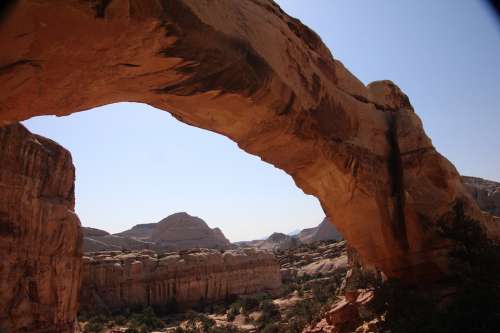Utah Arch Scenery Nature Tourist Attraction Usa
