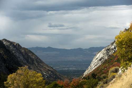 Utah Scenery America Mountains Landscape Clouds