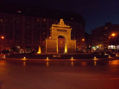 Valencia Spain Night Evening Lights Lighting