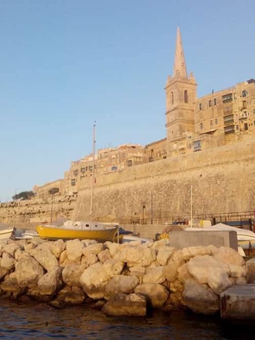 Valletta Malta Pier Harbour Boat