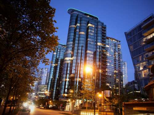 Vancouver Night British Columbia City Condo