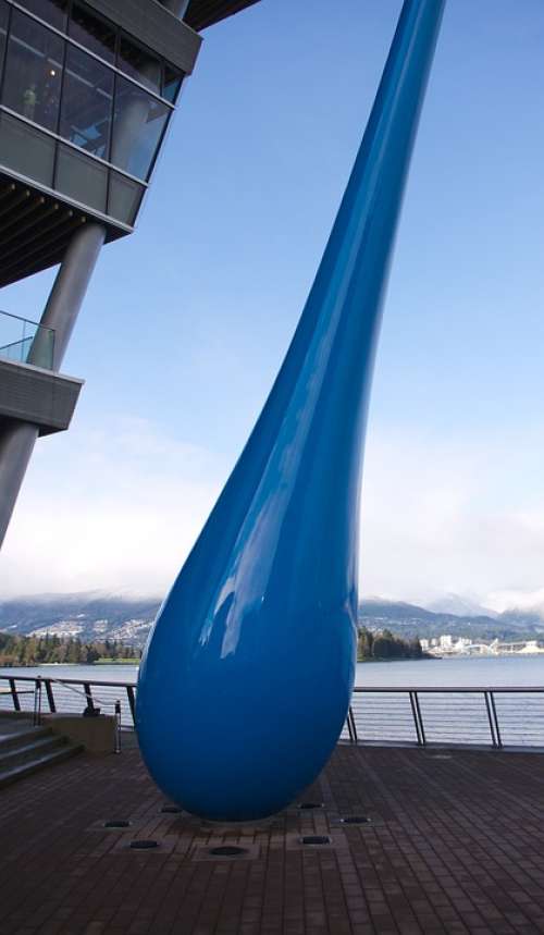 Vancouver Canada The Drop Sculpture Landmark
