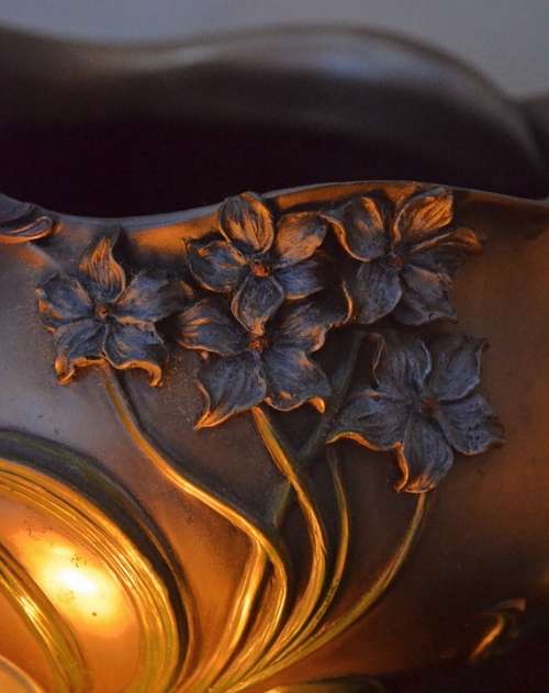 Vase Light And Shade Candlelit Ornamental Flowers