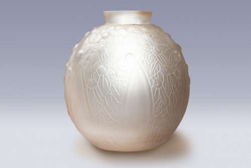 Vase Glass Art Déco Arts Décoratifs Pressed Glass