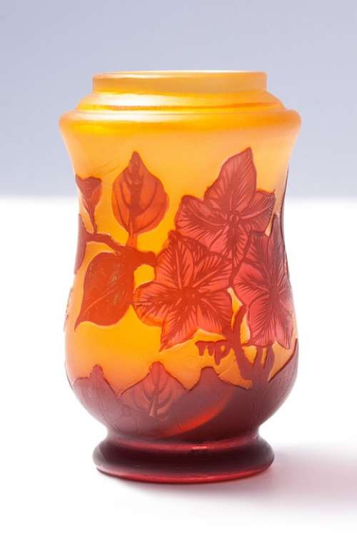 Vase Glass Émile Gallé Art Nouveau Glass Art