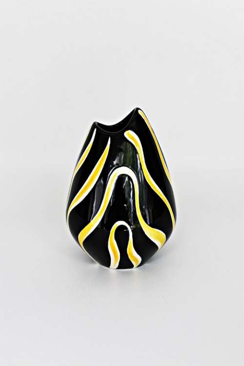 Vase Ceramic Style Design Art Decoration Black
