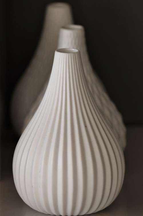 Vases Still Life White Pattern Flower Vase