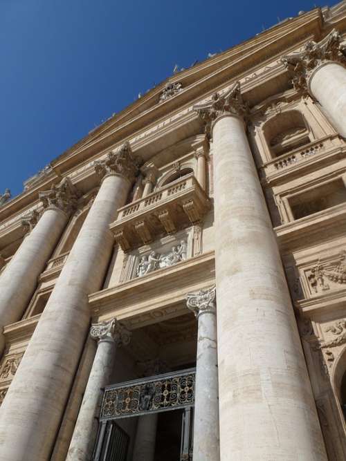 Vatican Balcony Papal Architecture Cathedral Rome