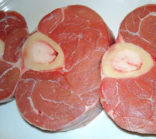 Veal Shank Meat Veal Steakes Haxe Raw Uncooked