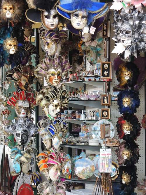 Venice Italy Masks Shops Souvenirs Shop