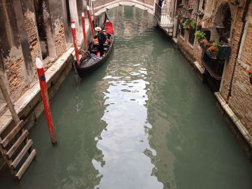 Venice Gondola Italy Canal Water Romance Romantic
