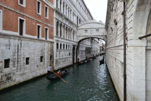 Venice Gondolas Italy Palace Channel Venetian