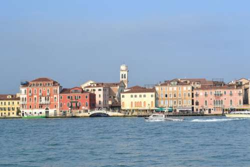 Venice Italy Sea Houses Wharf