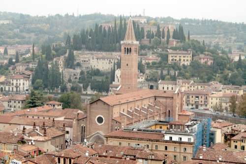 Verona Church City Roofs Houses Country