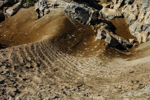 Vertocknete Earth Cracks Clay Desert