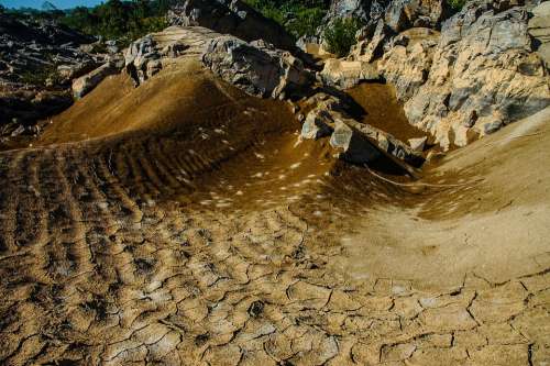 Vertocknete Earth Cracks Clay Soil