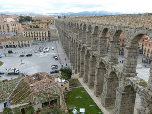 Viaduct Segovia Spain Castile Historic Center