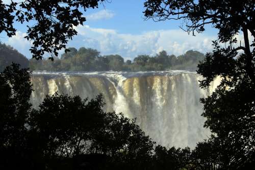 Victoria Falls Waterfall Zambezi Zimbabwe Spray