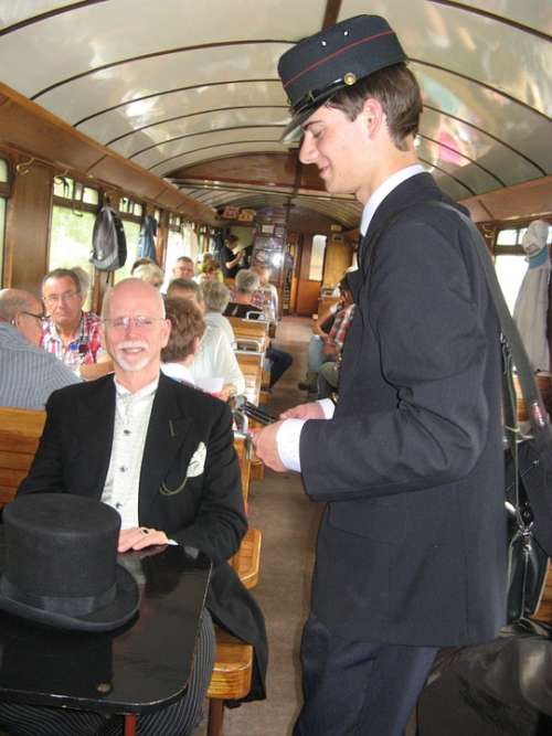 Victorian Steam Train Conductor Train