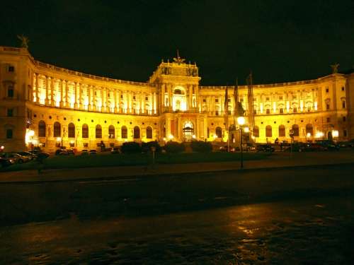 Vienna Hofburg Imperial Palace Night Castle Austria