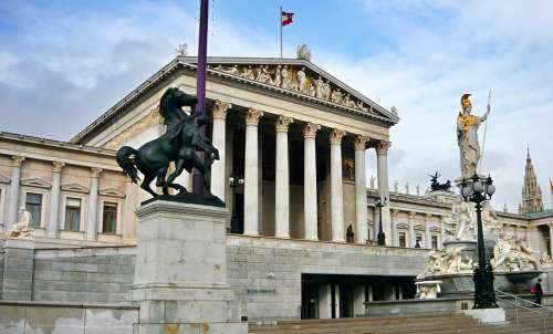 Vienna The Parliament Ringstrasse Building Austria