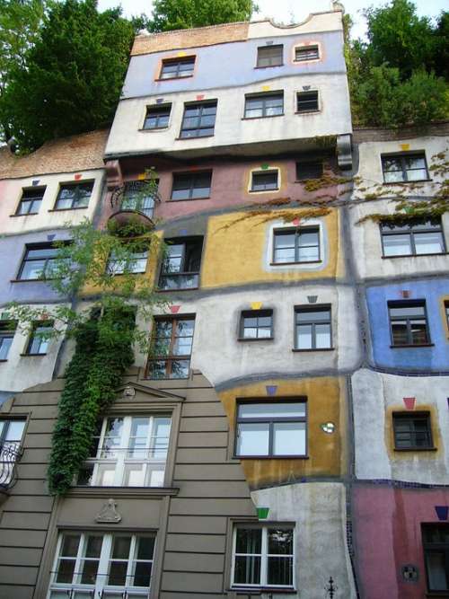 Vienna Hundertwasser House Building