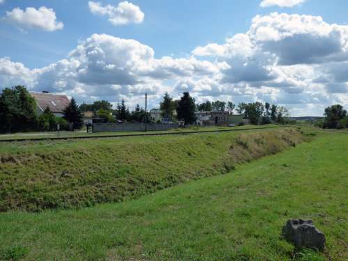 View Plain Green Space Field Grass Sunny