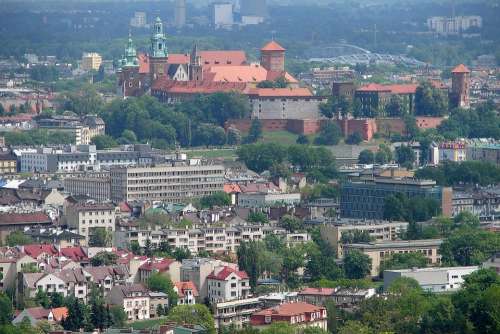 View Cracow Krakow Wawel Castle City Architecture
