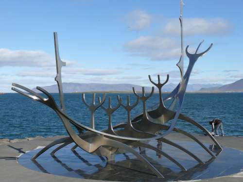 Viking Reykjavik Iceland Landmark Art Sculpture