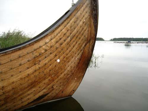Viking Boat Counter Water Summer Nature Sky Blue