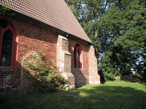 Village Church Brick Netzelkow Island Of Usedom