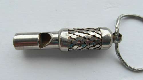 Vintage Whistle Vintage Silver Plate Silver Whistle