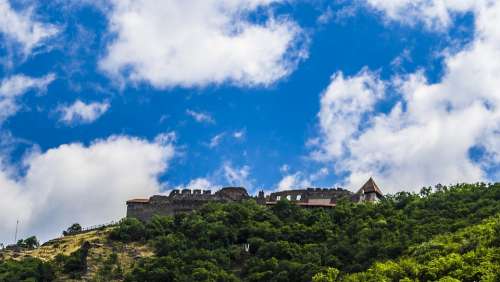 Visegrád Castle Danube Hungary Sky Blue White