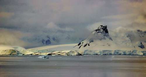 Volcano Antarctica Nature Landscape Scenery Clouds
