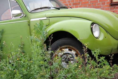 Vw Car Scrap Rust Green