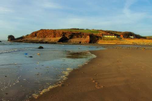 Wales England Beach Sand Shore Shoreline Nature