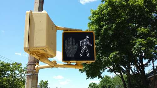 Walk Signal Sign Road Light Symbol Traffic