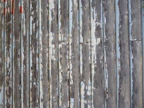 Wall Old Unpainted Wooden Wood Chipped Distressed